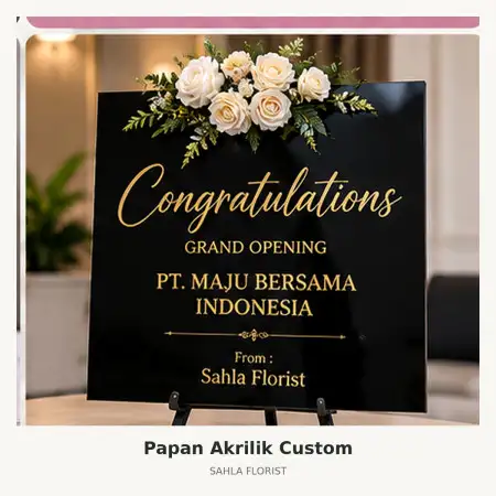 Papan Bunga Akrilik Mekarharja